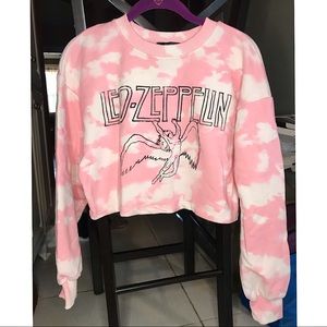 Bershka Led Zeppelin crop sweater.